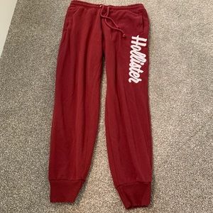 red Hollister sweatpants